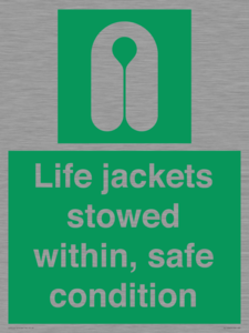 Life jackets stowed within